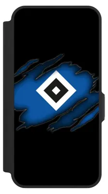 Produktbild von NIVOCASE Klapphülle für Samsung Galaxy A57 5G  Handyhülle aus Kunst Leder NIVOflip schwarz HSV Hamburger SV Offizielles Lizenzprodukt