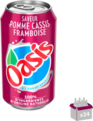 Image de Oasis Pomme Cassis Framboise - 24 x 33 cL