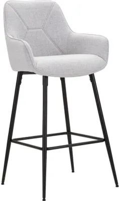 Obrázok produktu pre FURNLUX Barová stolička sivá 55cm (2 ks) / Hlavná farba: sivá / Rozmery: 55 x 109 x 55 cm