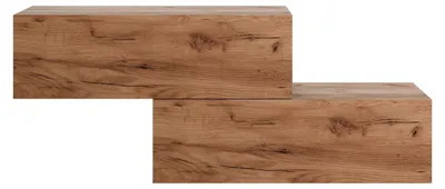 Produktbild von Planetmöbel Flur Möbel Garderobe Hängeschrank 2x 100 cm gold eiche, Wandgarderobe hängend oder stehend