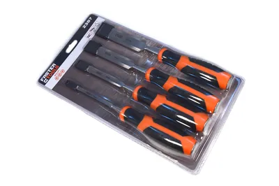 Produktbild von 4 tlg Profi Stechbeitel Set Stemmeisen Stecheisen Holzbeitel 6-24mm