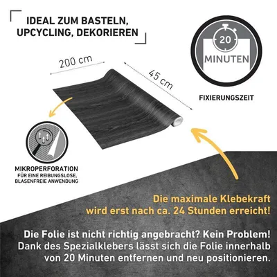 Produktbild von Perfect Fix® Klebefolie Black wood