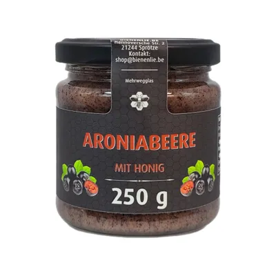 Produktbild von Aroniabeere mit Honig 250g | cremiger Honig mit Aroniabeere | süße Geschenk Idee