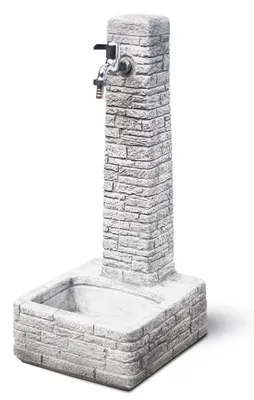 Immagine prodotto di Fontana da Giardino Senza Rubinetto in Cemento Granulato di Marmo Clanezzo Grigio