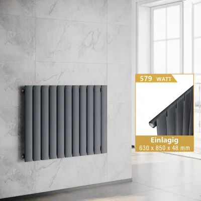 Zdjęcie produktu dla Poziomy grzejnik panelowy SONNI antracyt 630×850 mm