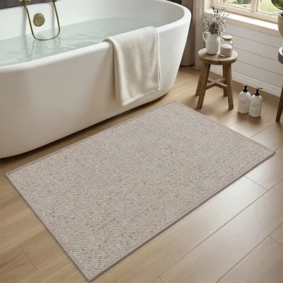Produktbild von Badematte 60x110 cm, rutschfest, saugfähig, für Badezimmer, beige