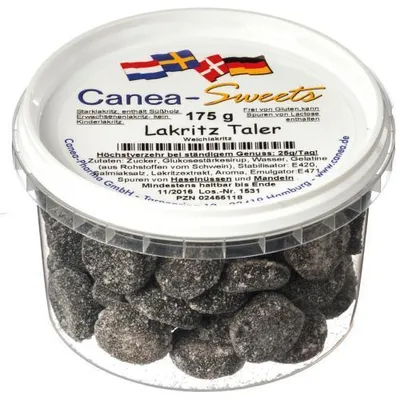 Produktbild von Canea-Sweets Lakritz-Taler, 175 g Gummidrops