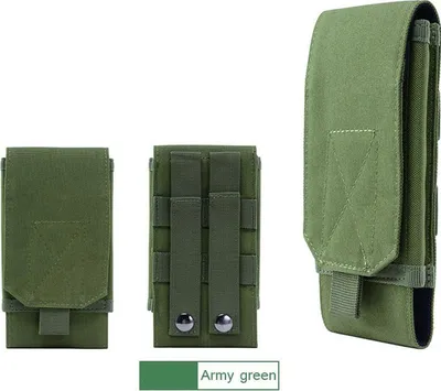 Produktbild von Universal Taktisches Holster Army Handy Gürteltasche Sicherheitspaket Tragezubehör-Set Hüfttasche Hülle Kompatibel mit iPhone 13 14 Pro X XS Max XR 7 8 Plus Samsung Galaxy S10 S9 S8 Plus - Armeegrün