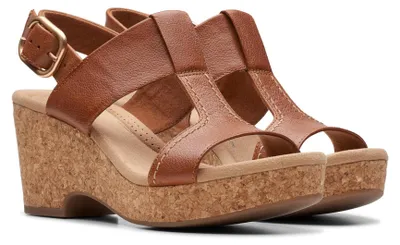 Produktbild von Clarks - - Sandalen im Giselle-Stil für Damen, Kolorit Tan Leather, Größe: 36.5