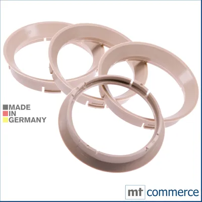 Produktbild von 4X Zentrierringe 64,0 x 57,1 mm beige Felgen Ringe Germany