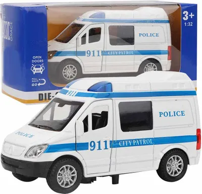 Immagine prodotto di 1:32 Mini stimolazione lega ambulanza auto suono e luce modello giocattolo veicolo (blu)