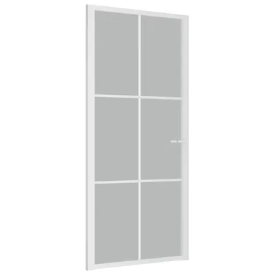 Immagine prodotto di Porta interna 93x201,5 cm Vetro satinato bianco e alluminio