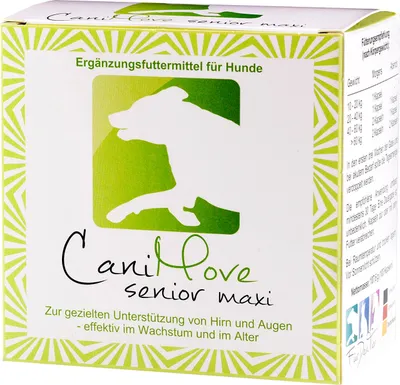 Produktbild von CaniMove senior maxi (ab 10kg) - Ergänzungsfuttermittel zur Unterstützung der physiologischen Funktion von Augen und Gehirn (100 Kapseln)