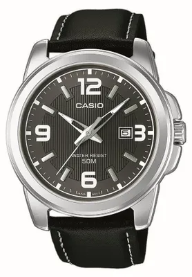 Produktbild von Casio Herren Armbanduhr MTP-1314PL-8AVEF analog mit Lederband schwarz
