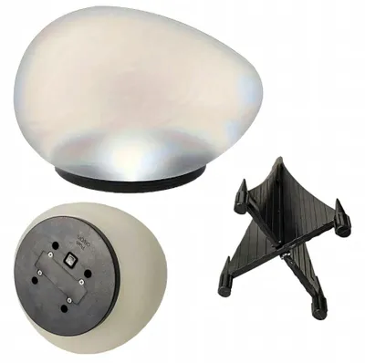 Produktbild von Solar-LED-Gartenlampe in Steinoptik für Terrasse und Außenbereich, 16 cm, elegant