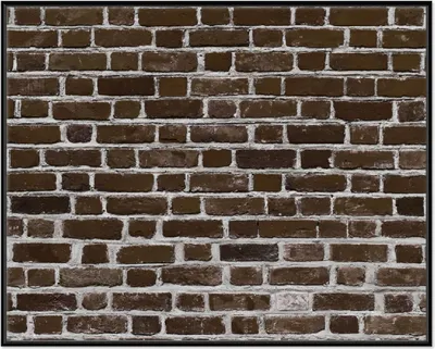 Produktbild von Wallario Wandbild Ziegelsteinwand in braun - Backsteine, Größe: 40,30 x 50,30 cm, Poster mit schwarzem Aluminiumrahmen