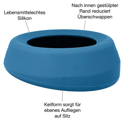 Produktbild von Kurgo Splash Free Wander Wassernapf, auslaufsicher, 0,7 l, Blau
