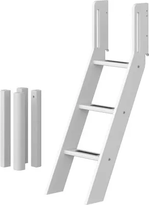 Produktbild von White Schrägleiter und Pfosten für Halbhochbett Weiß