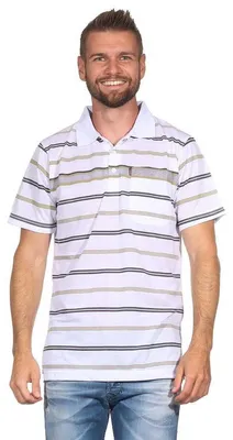 Produktbild von Herren Poloshirt Sommer Polo-Hemd Kurzarm; Weiß/M