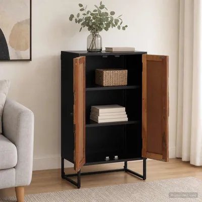 Immagine prodotto di vidaXL Mobiletto alto, 53 x 30 x 95 cm, in legno massello e legno ingegnerizzato