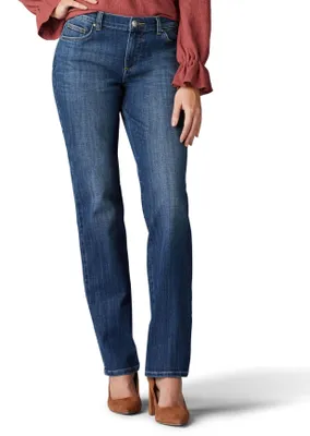 Productafbeelding van Lee Uniforms dames jeans, relaxed pas, rechte pijp, kleur: Jaded, maat: 44 short