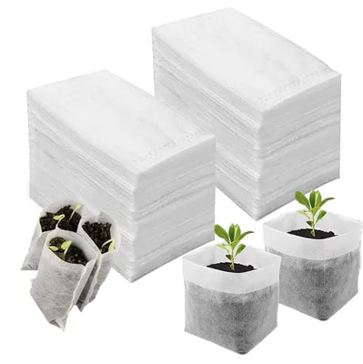 Immagine prodotto di 200 sacchetti per piante, biodegradabili, ideali per la coltivazione di ortaggi e fiori