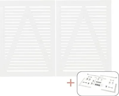 Produktbild von Doppeltor PLUS Osaka inkl. Beschläge 200 x 136 cm RAL 9010 weiß
