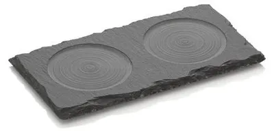 Produktbild von Untersetzer für 2 Mühlen für CLASSIC MILL, 16 x 8 x 1 cm, Naturschiefer