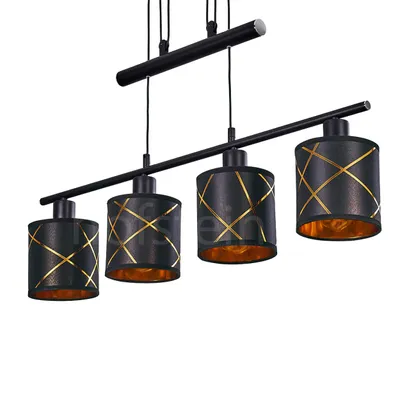 Produktbild von Osimo »Osimo« 4-flammige Deckenlampe aus Metall in schwarz und kupferfarben