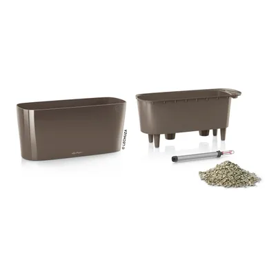 Obrázek produktu pro Samozavlažovací truhlík Lechuza Delta plastový 40 cm hnědý