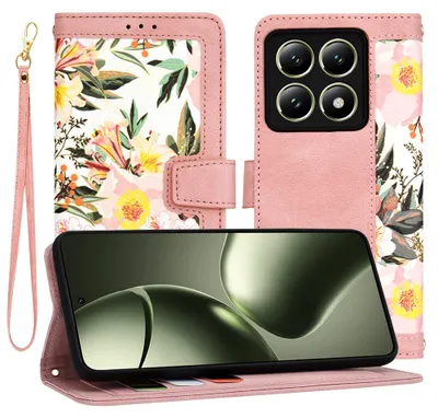 Produktbild von Techsuit FlipCraft Book Wallet Klapphülle mit Kabel für Xiaomi 14T - Sweetheart Pink
