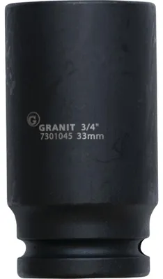 Obrázok produktu pre 3/4" rázový objímkový kľúč, šesťhranný, dlhý, 33 mm