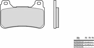 Obrázok produktu pre Brzdové doštičky BREMBO Street zo spekaného kovu - 07HO50SA