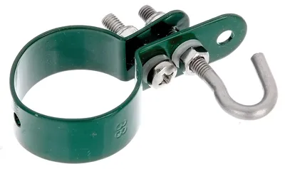 Klem für Spanndrähte, verzinkt, grün, Ø 42 mm