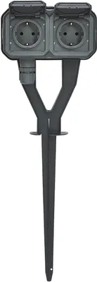 Produktbild von Legrand 069759L Plexo New GartenpfahlSteckdose 2fach IP44 IK08 grau
