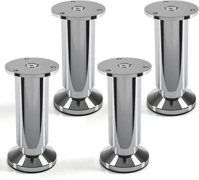 Productafbeelding van Verstelbare meubelpoten 4 stuks tot 250 kg - Chroom Gepolijst en Hoogte 120 mm