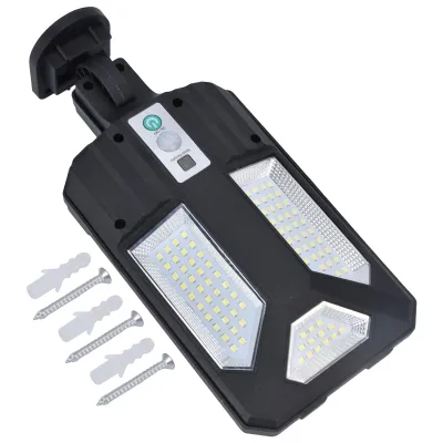 Obrázok produktu pre Solárna nástenná lampa, vodotesná (IP65), 87 LED diód, akumulátor 2400 mAh, 3000 lm, snímač pohybu, na záhradné chodníky