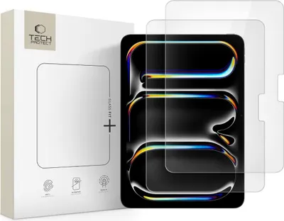 Zdjęcie produktu dla Szkło Hartowane Tech-Protect Glass Fit+ 2-Pack Ipad Air 13” 1 / 2 / 2024-2025 / Pro 13 7 / 8 / 2024-2025 Clear