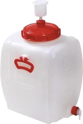 Produktbild von Getränkefass Comfort 60 L inkl. Deckel, Kappe, Gärglocke und Auslaufhahn