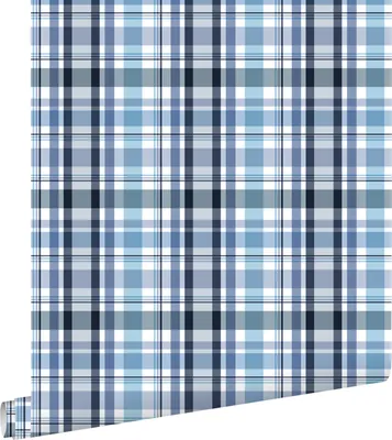 Obrázok produktu pre ESTAhome tapeta kockovaný vzor modrá 53 cm x 10,05 m