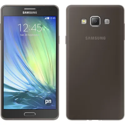 Produktbild von PhoneNatic Case kompatibel mit Samsung Galaxy A7 (A700) - grau Silikon Hülle Slimcase + 2 Schutzfolien