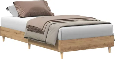 Produktbild von vidaXL Bettgestell ohne Matratze Artisan-Eiche 90x200cm Holzwerkstoff