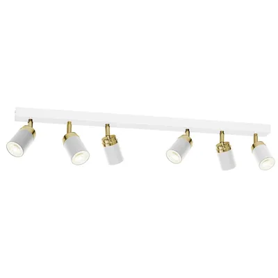 Zdjęcie produktu dla Lampa sufitowa Reno biały mat-złoty połysk 6xGU10x15W metal wym:17x90x6cm IP20 Luminex