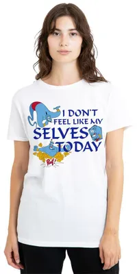 Immagine prodotto di Maglietta da donna Disney Aladdin, con la scritta "Il Genio non si sente molto se stesso oggi", colore bianco, taglia S (EU)