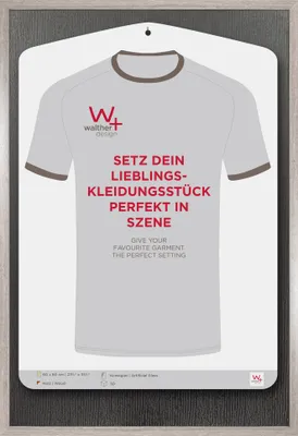 Image de walther design Stockholm 3D cadre photo bois 60x90 cm cadre tricolore GRIS avec verre artistique EA690D