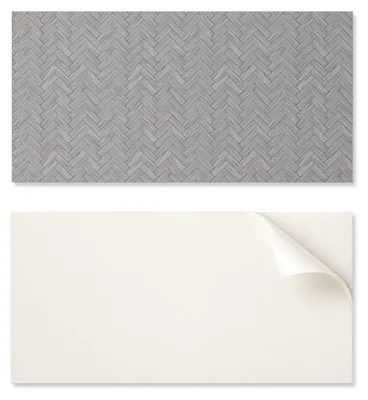 Image de Planche en PVC adhésive avec motif chevrons en bois, idéale pour les couloirs, dimensions : 100 x 50 cm