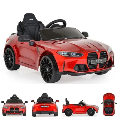 Produktbild von Moni Kinder Elektroauto BMW M4 Fernbedienung EVA-Reifen 2 Motoren Musikfunktion rot