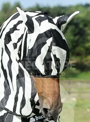 Produktbild von Bucas Buzz-Off Zebra Fly Mask, Fliegenmaske, Farbe:Zebra, Größe:L