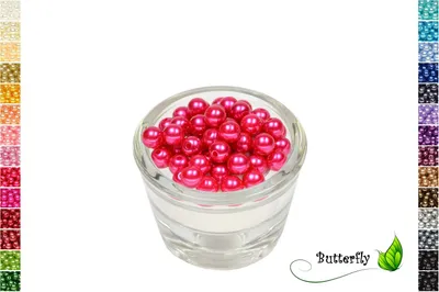 Produktbild von 50 Wachsperlen 8mm, Farbe:fuchsia 187