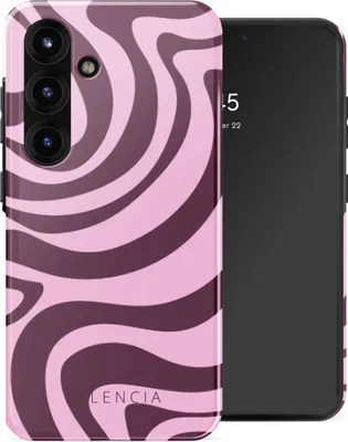 Zdjęcie produktu dla Selencia Vivid Backcover dla Samsung Galaxy S25 - Wavy Swirl Pink Plum